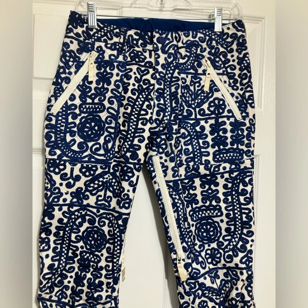 Burton Vida blue white rustic print snowboard ski pants  XS - Picture 2 of 11